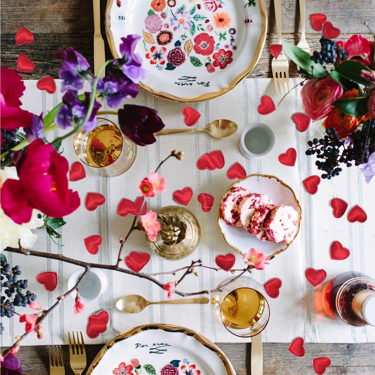 عيد الحب 200 قطعة نسيج مبطن رو - مراجعة Wedding Hampers وسعره