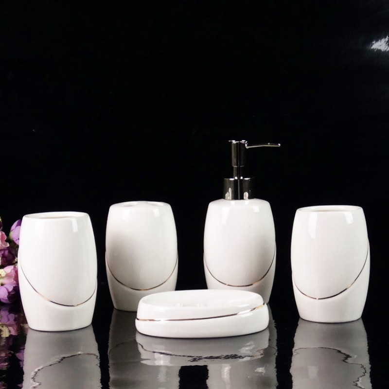 طقم لوازم الحمام من السيراميك  - مراجعة Wedding Bathroom Supply Kit وسعره
